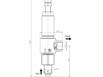 Габаритный чертёж клапана PINFL JB3000