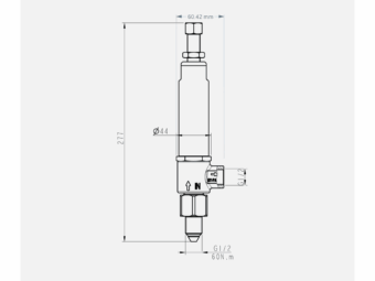Габаритный чертёж клапана PINFL VLM3000