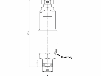 Габаритный чертёж клапана PINFL VS850